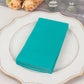 50 Pack 2 Ply Turquoise Soft Disposable Party Napkins, Wedding Reception Dinner Paper Napkins