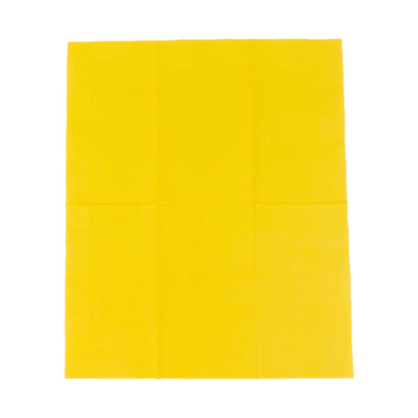 50 Pack 2 Ply Soft Yellow Disposable Party Napkins, Wedding Reception Dinner Paper Napkins