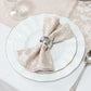 5 Pack Jacquard Cloth Napkins Beige, 17"x17" - Abstract Watercolor Pattern