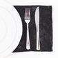 5 Pack Jacquard Cloth Napkins Black, 17"x17" - Abstract Watercolor Pattern