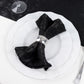 5 Pack Jacquard Cloth Napkins Black, 17"x17" - Abstract Watercolor Pattern