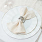 5 Pack Jacquard Cloth Napkins Off White, 17"x17" - Abstract Watercolor Pattern