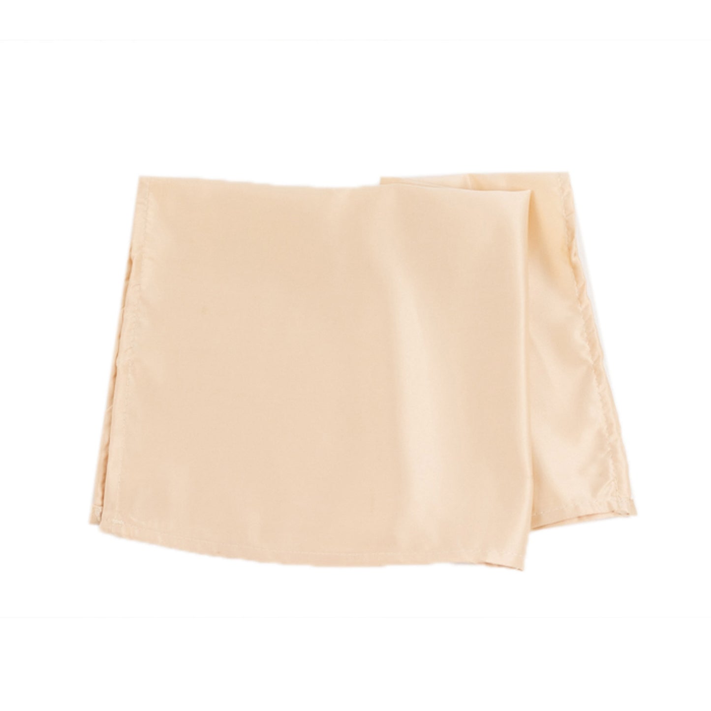 Beige satin napkin, 20"x20", in a 5 pack.