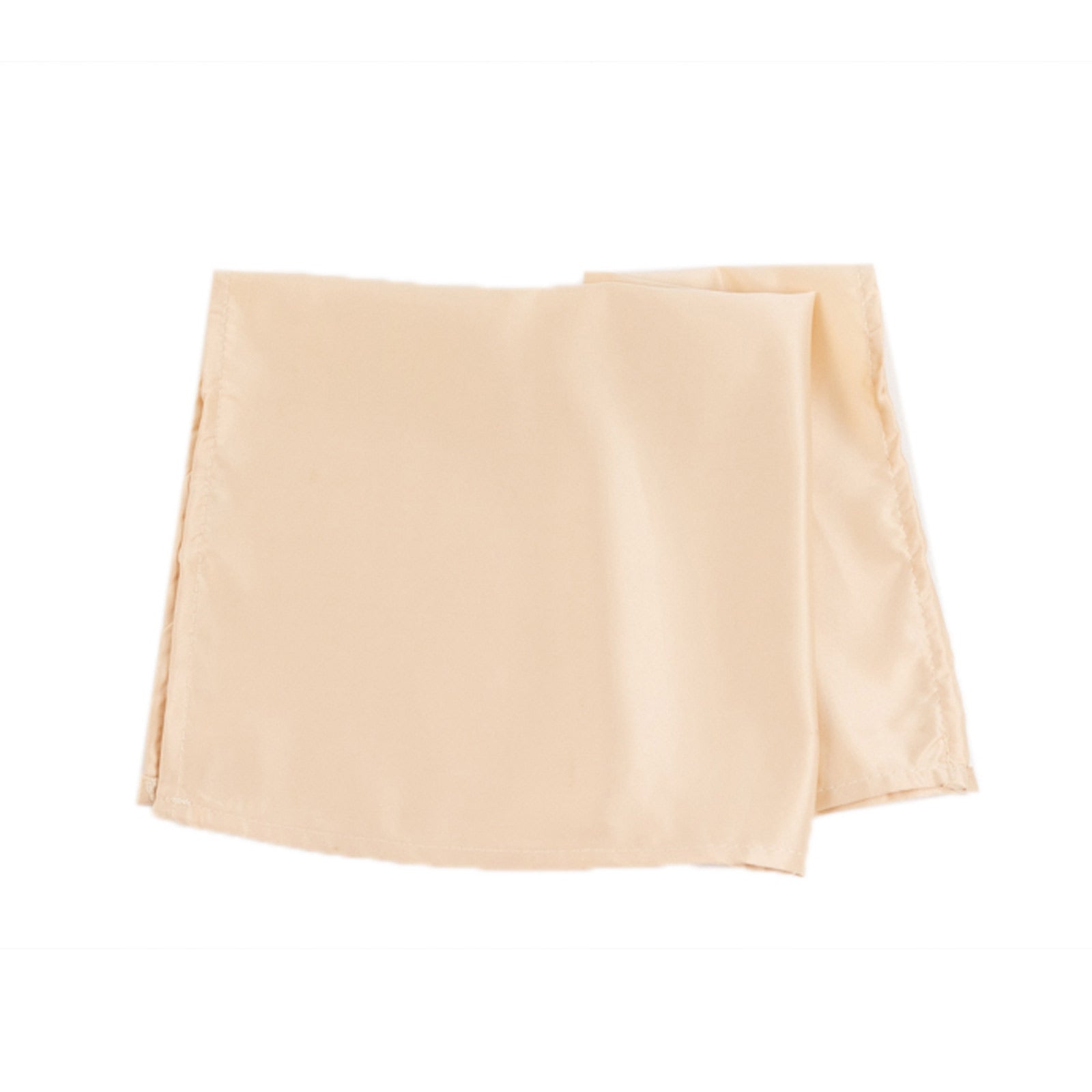 Beige satin napkin, 20"x20", in a 5 pack.