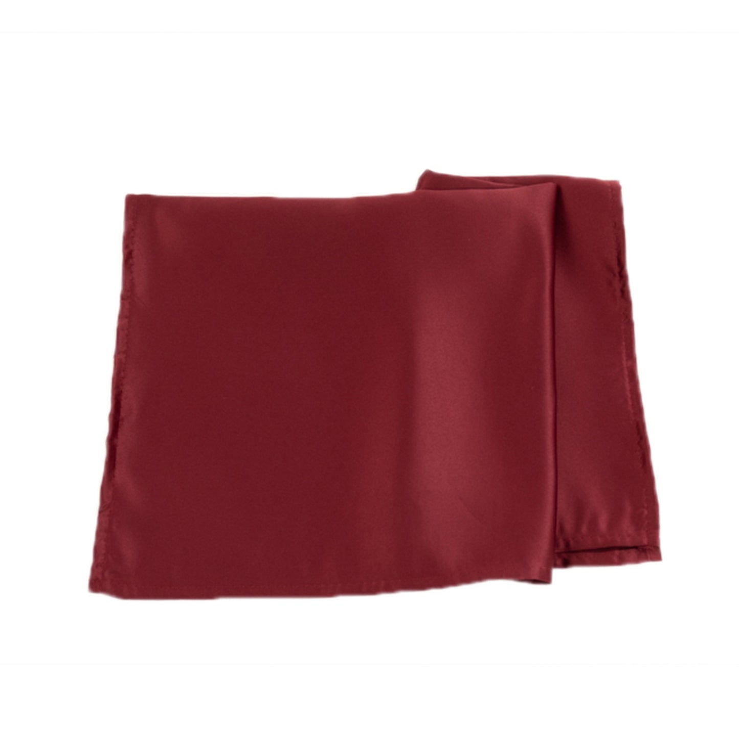 Burgundy satin napkin, 20"x20", perfect for elegant table settings.