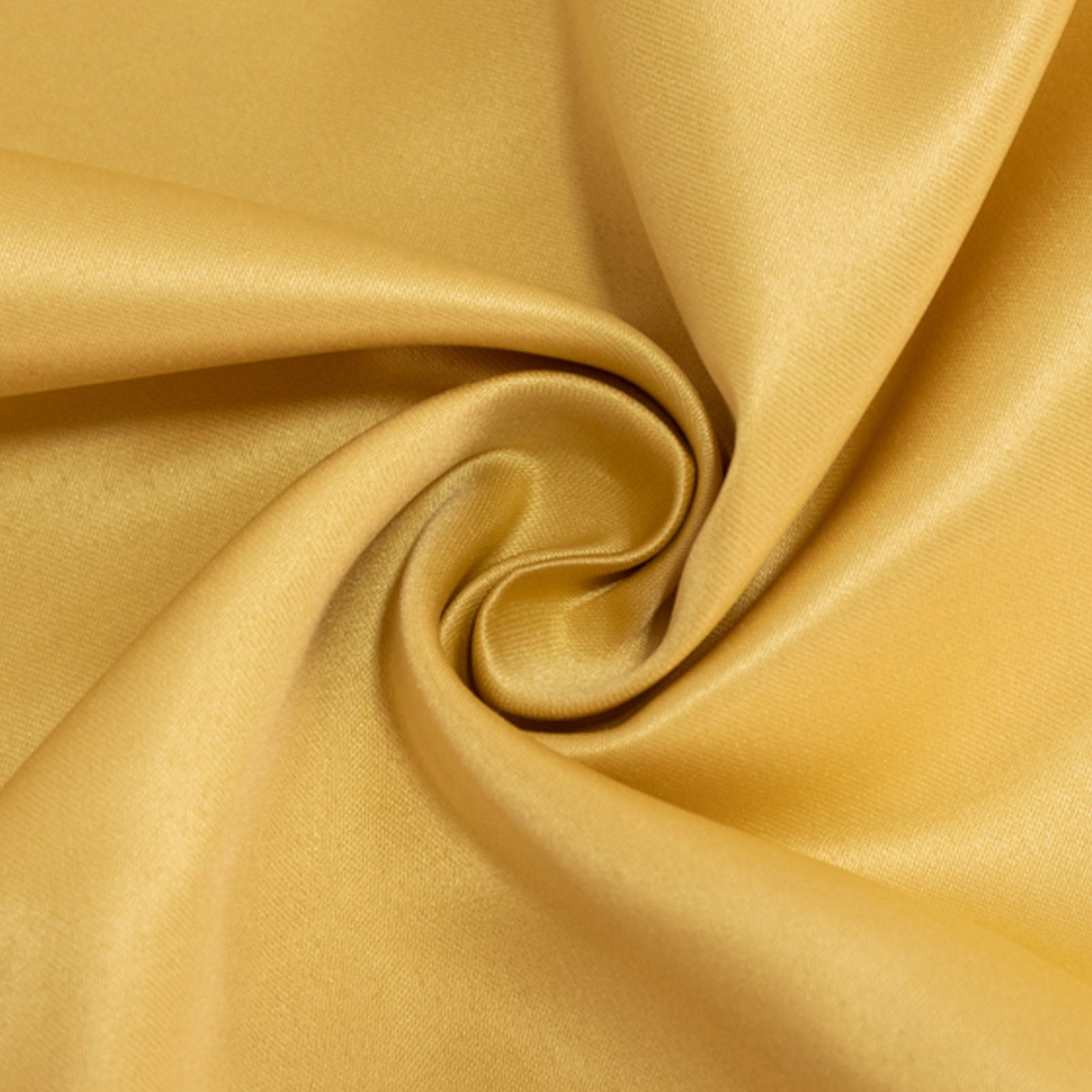 Champagne satin napkin fabric in a smooth, elegant swirl.