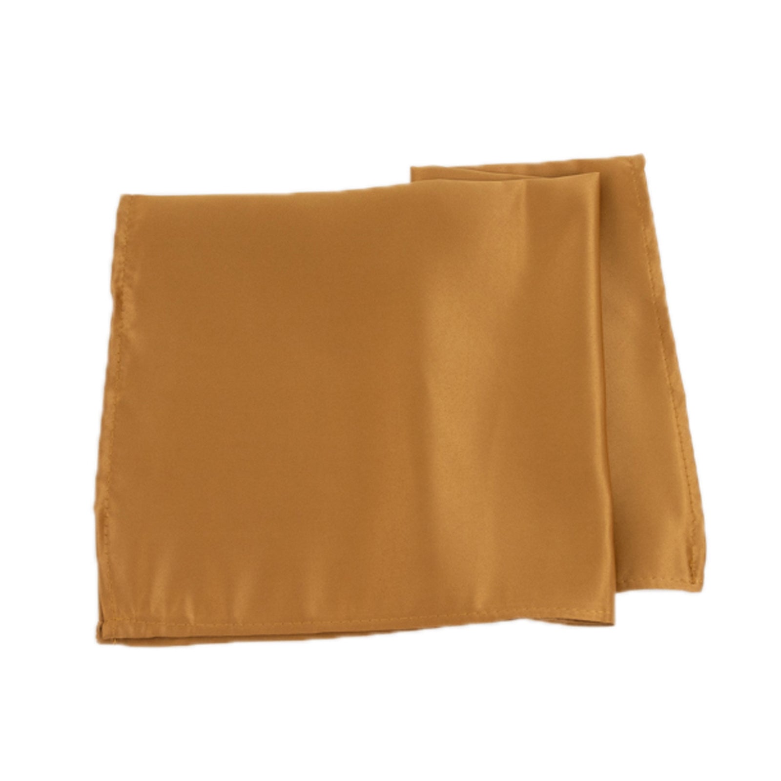 Gold satin napkin, 20"x20", in a pack of 5.