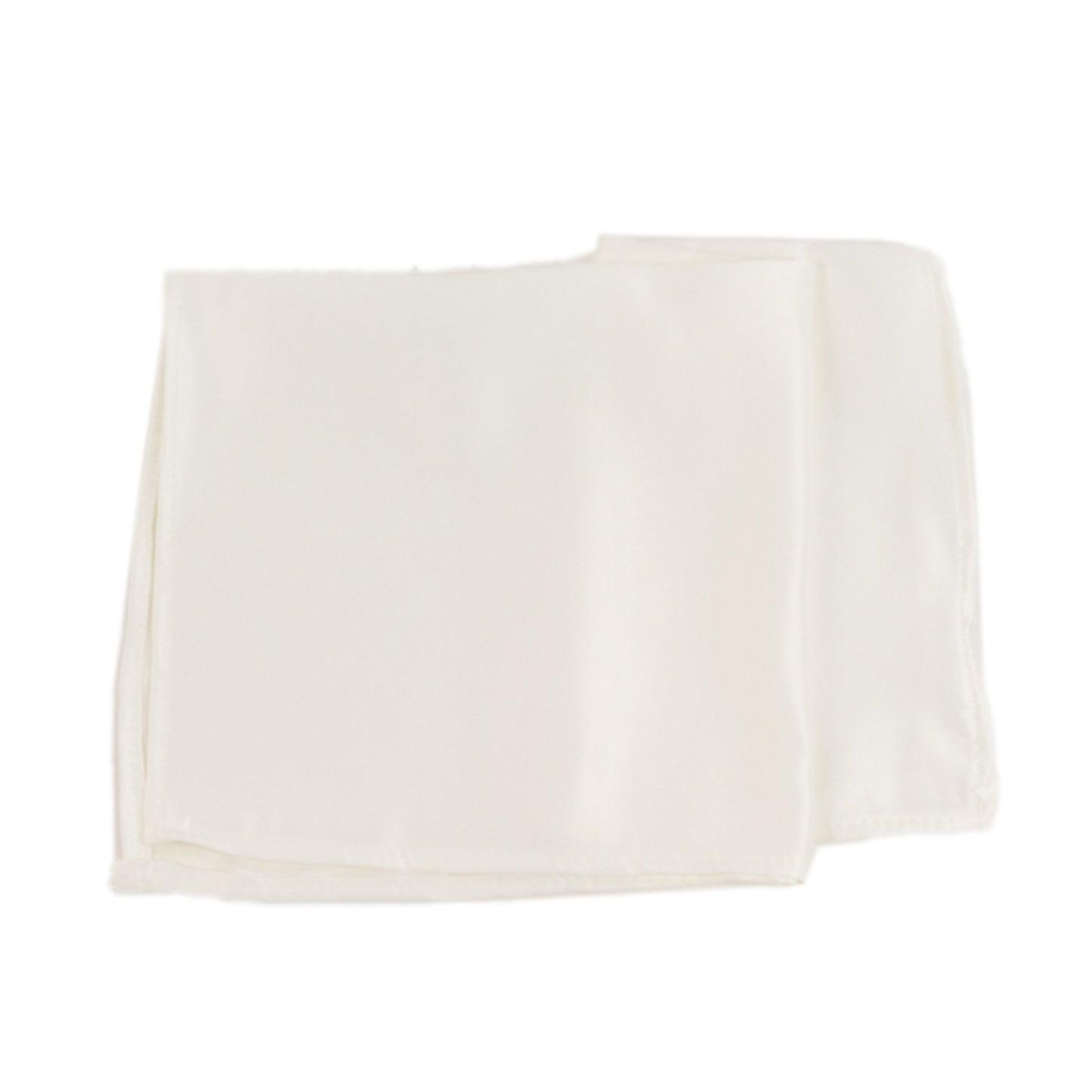 Ivory satin dinner napkins with a soft matte finish, 20"x20", pack of 5.