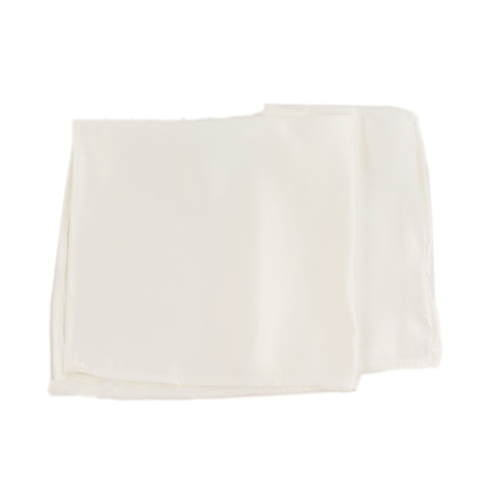 Ivory satin dinner napkins with a soft matte finish, 20"x20", pack of 5.
