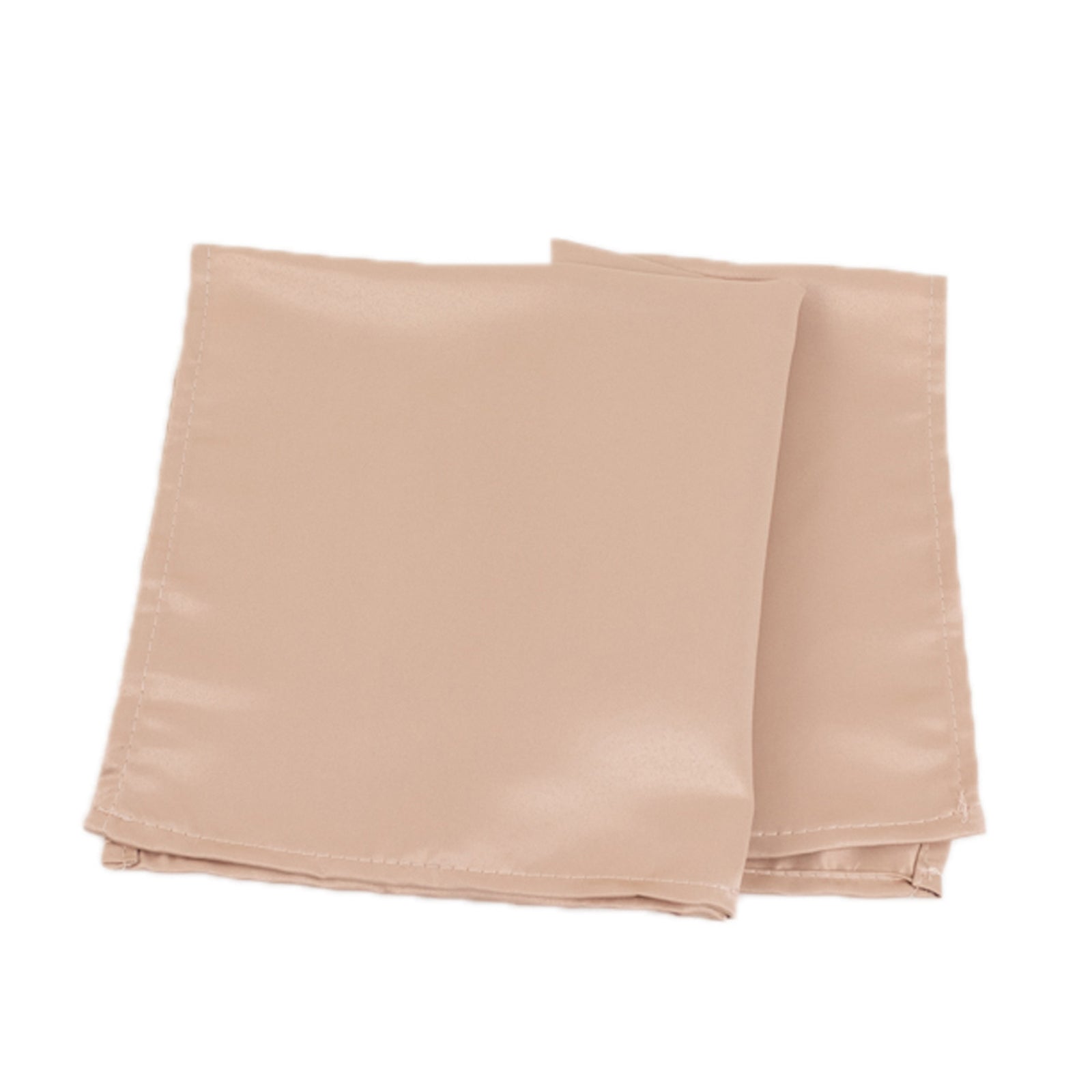 Nude satin napkins, 20"x20", pack of 5.