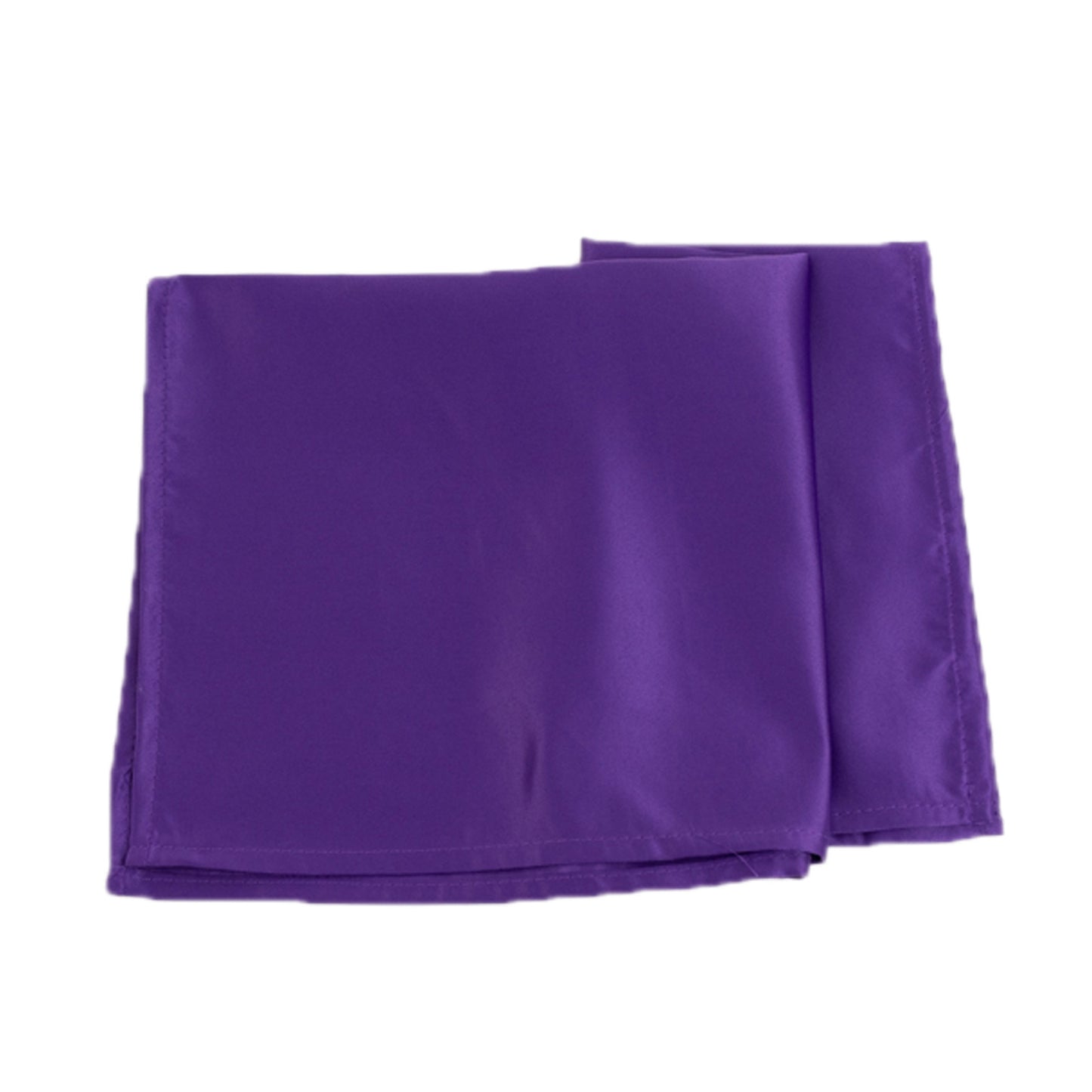 Purple satin napkins, 20"x20", pack of 5.
