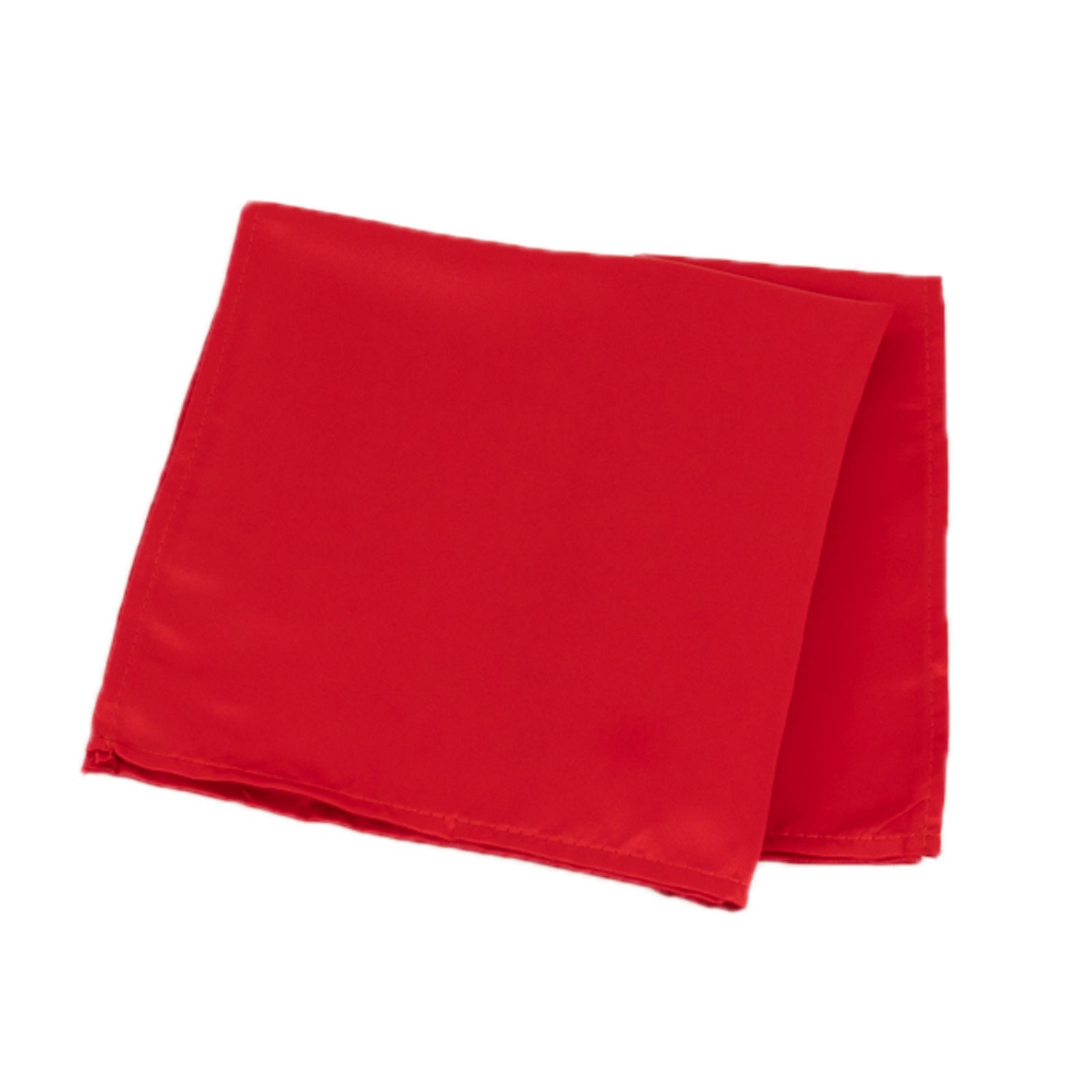 Red satin napkin, 20"x20", perfect for elegant dining occasions.