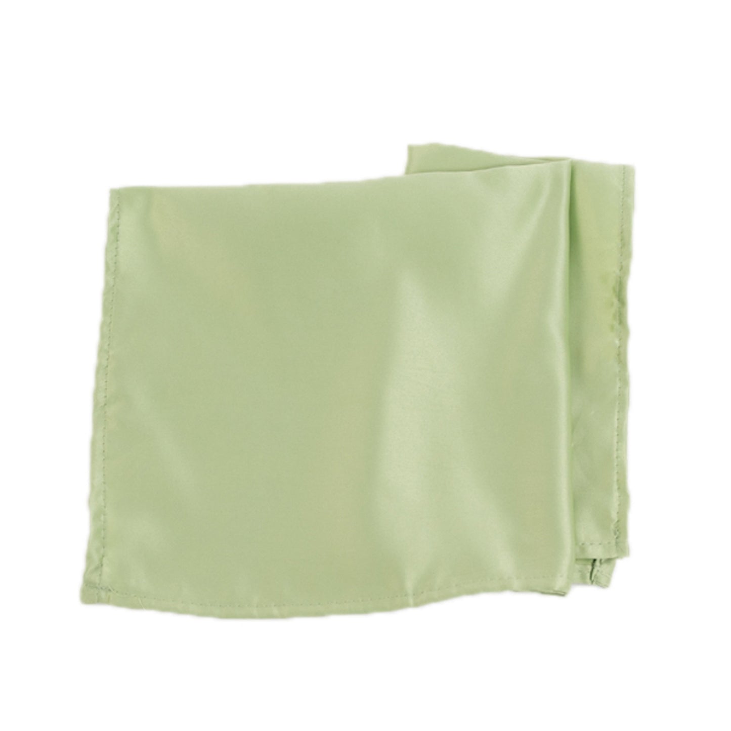 Sage green satin napkin, 20"x20", perfect for elegant dining occasions.