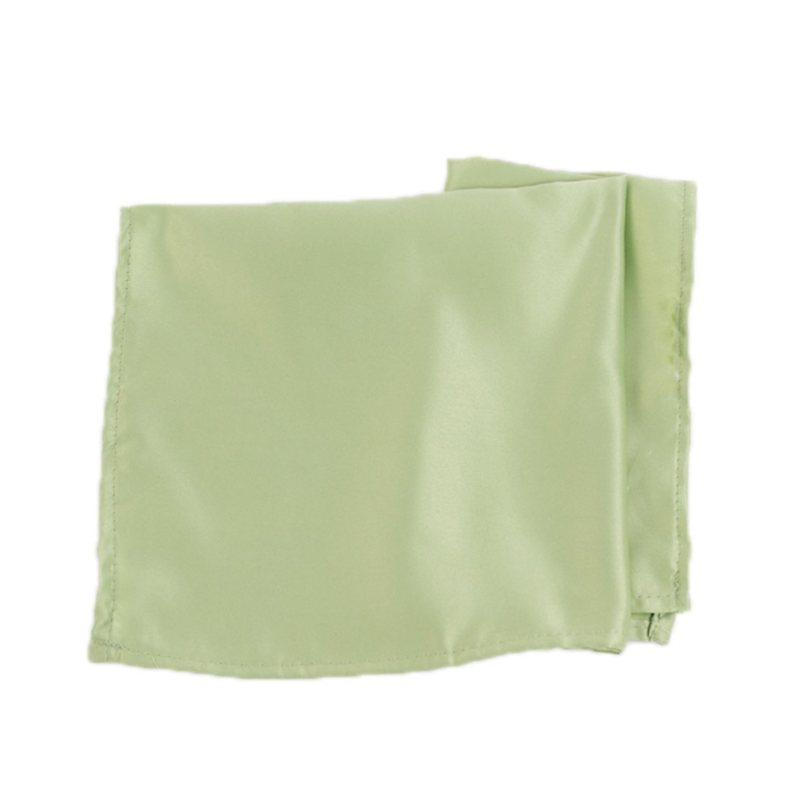 Sage green satin napkin, 20"x20", perfect for elegant dining occasions.