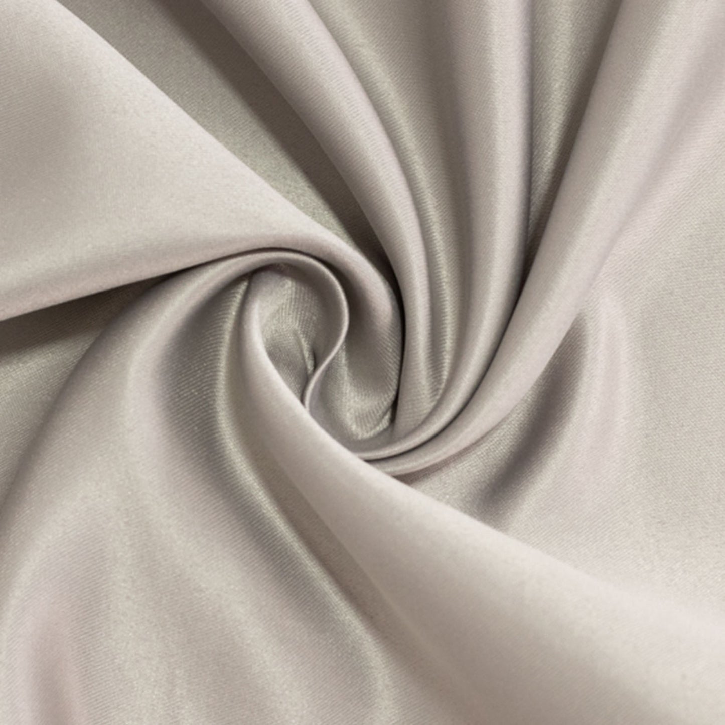 Silver satin napkin fabric, 20"x20", ideal for elegant dining settings.