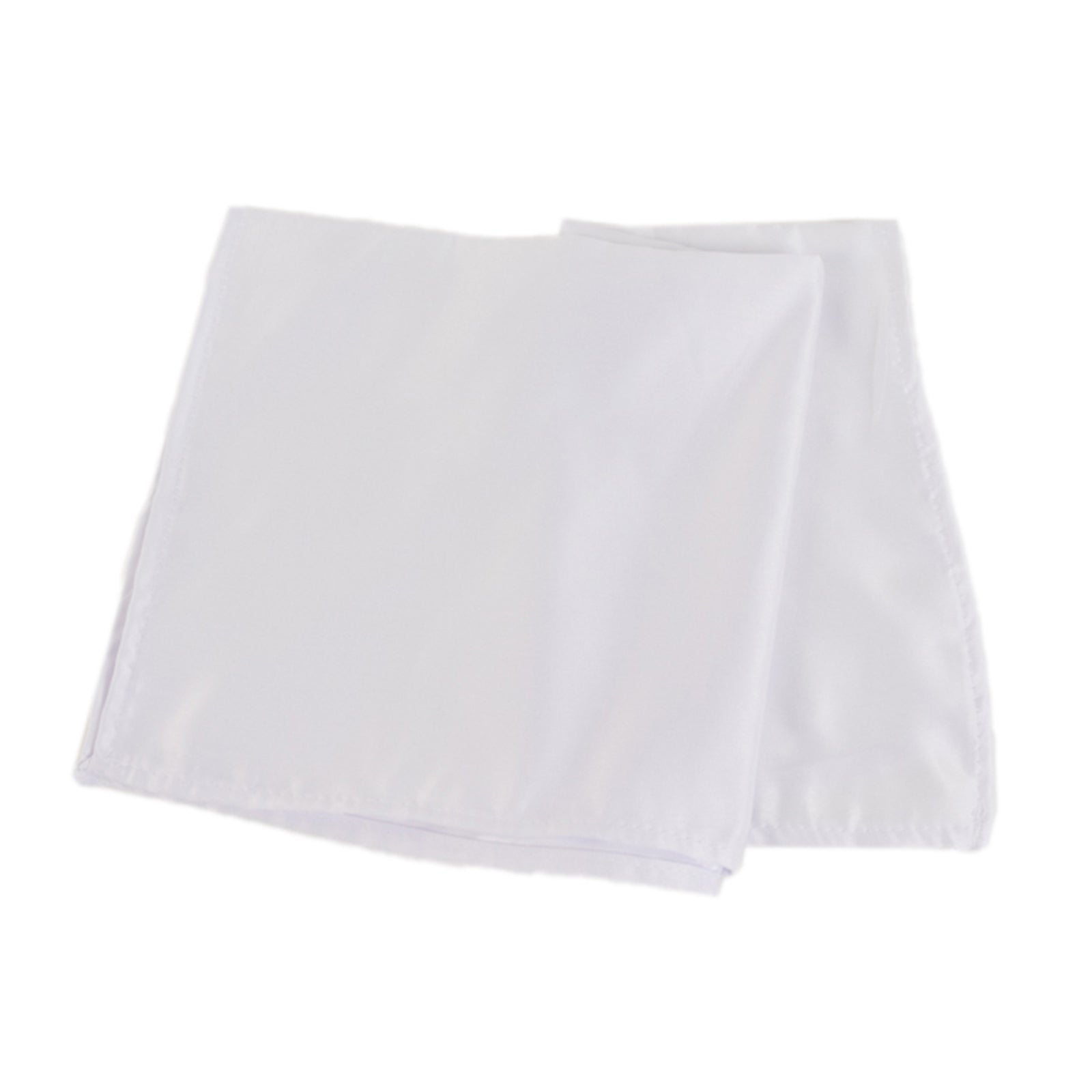 White satin napkins, 20"x20", pack of 5.