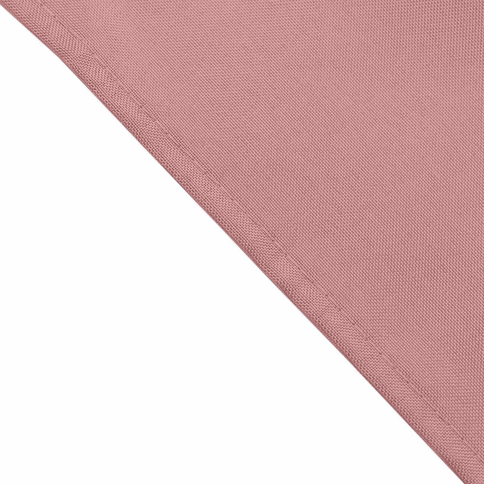 5 Pack Dusty Rose Seamless Linen Wrinkle Resistant Cloth Dinner Napkins 17 Inch x 17 Inch 