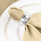 5 Pack | Beige Seamless Cloth Dinner Napkins, Wrinkle Resistant Linen | 17"x17"
