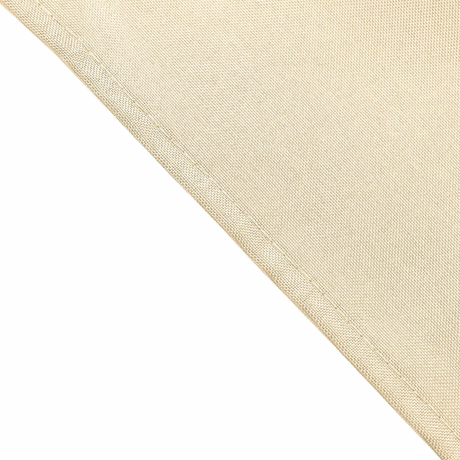 5 Pack | Beige Seamless Cloth Dinner Napkins, Wrinkle Resistant Linen | 17"x17"