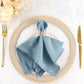 17 Inch x 17 Inch Cloth Dinner Napkins in Dusty Blue Seamless Wrinkle Resistant 5 Pack