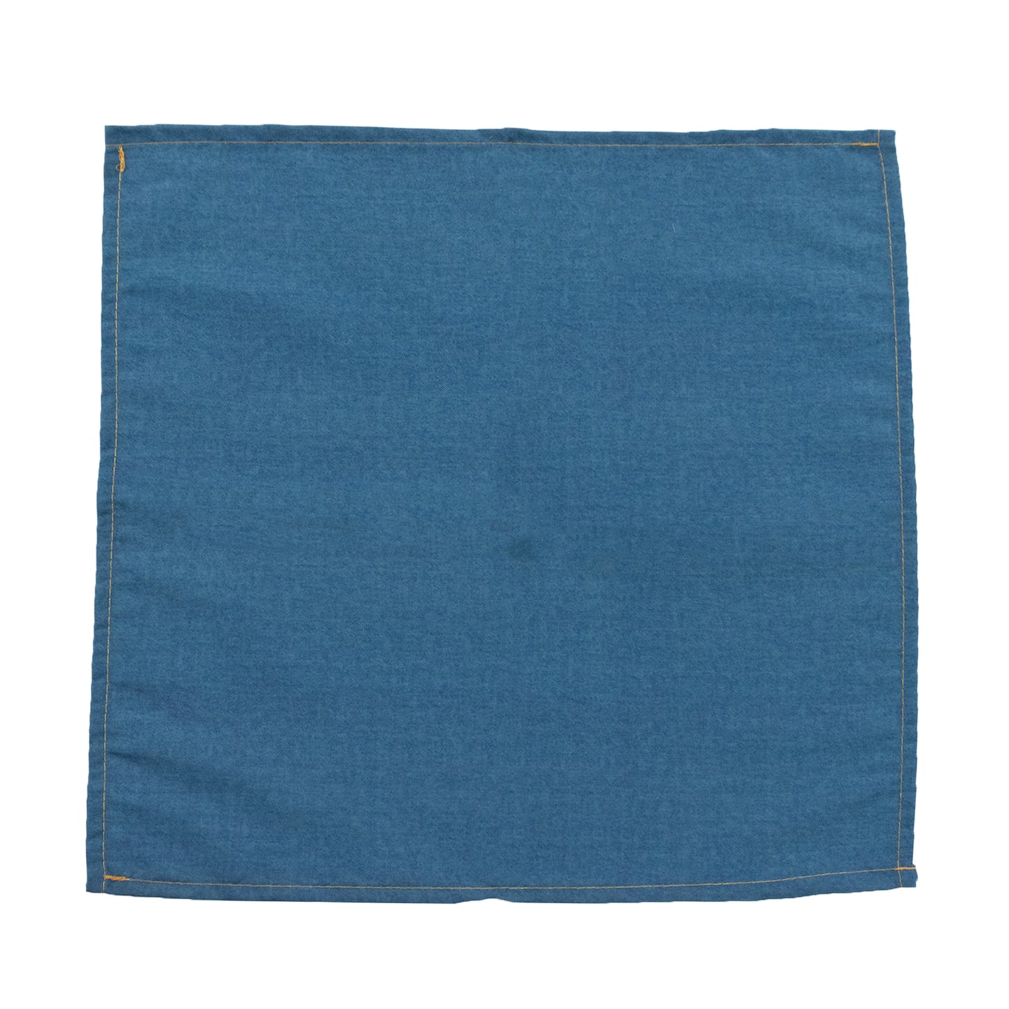 5-Pack Polyester Cloth Napkins 17”x17” Denim Blue with Faux Denim Design, Wrinkle & Stain Resistant for Events