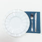 5-Pack Polyester Cloth Napkins 17”x17” Denim Blue with Faux Denim Design, Wrinkle & Stain Resistant for Events