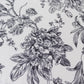 5-Pack French Toile Polyester Cloth Napkins – 17"x17" Black and White Reusable Table Napkins in Floral Design for Events & Dining