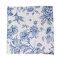 5-Pack French Toile Polyester Cloth Napkins – 17"x17" Blue and White Reusable Table Napkins in Floral Design for Events & Dining