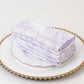 5-Pack French Toile Polyester Cloth Napkins – 17"x17" Lavender Lilac and White Reusable Table Napkins in Floral Design for Events & Dining