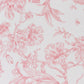 5-Pack French Toile Polyester Cloth Napkins – 17"x17" Pink and White Reusable Table Napkins in Floral Design for Events & Dining