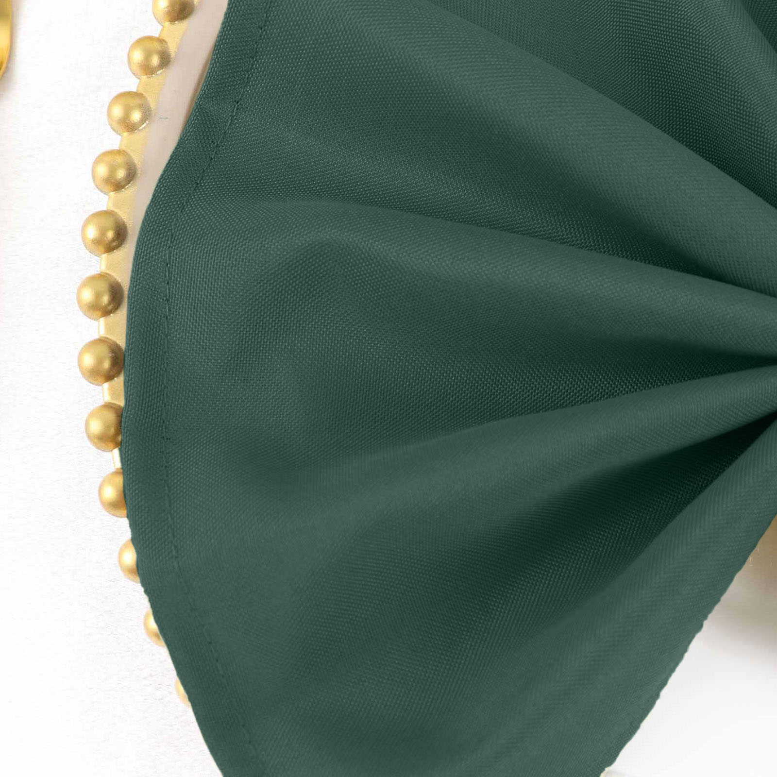 5 Pack Seamless Wrinkle Resistant 17 Inch x 17 Inch Hunter Emerald Green Linen Cloth Dinner Napkins