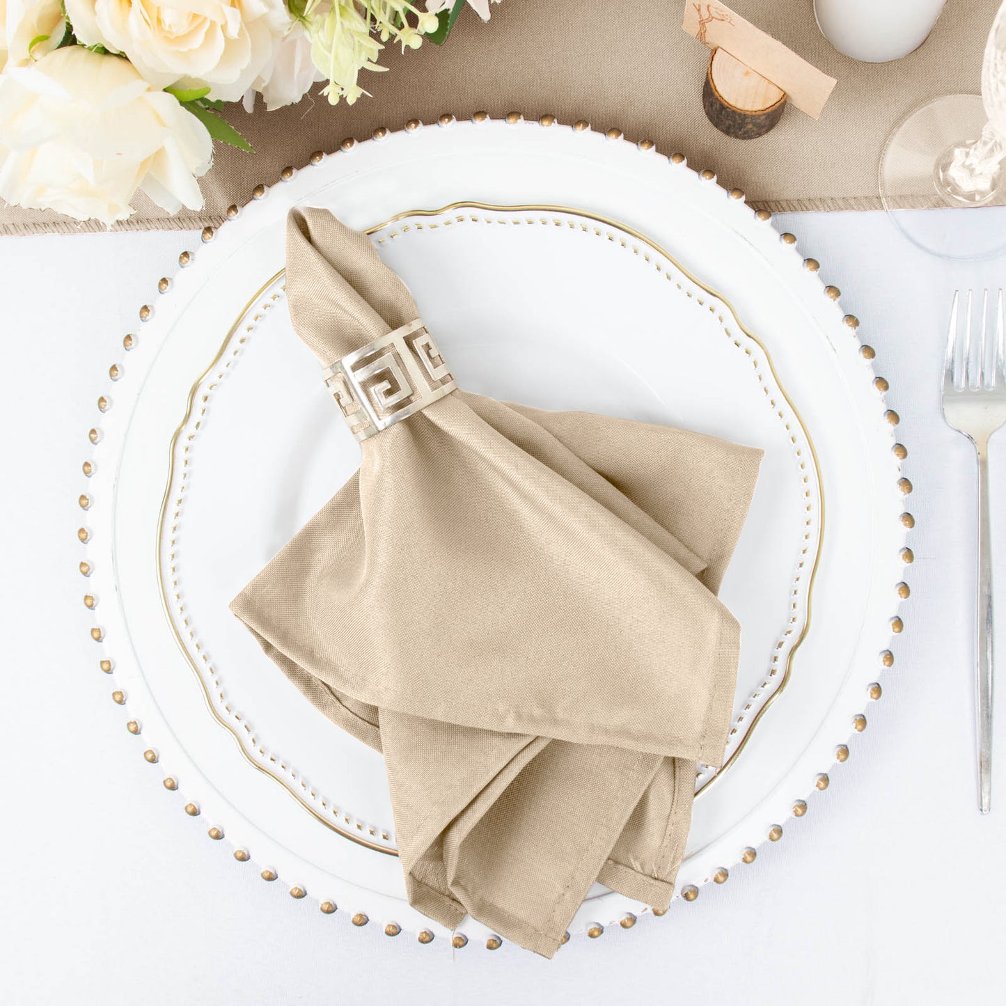 5 Pack Nude Cloth Napkins Wrinkle Resistant