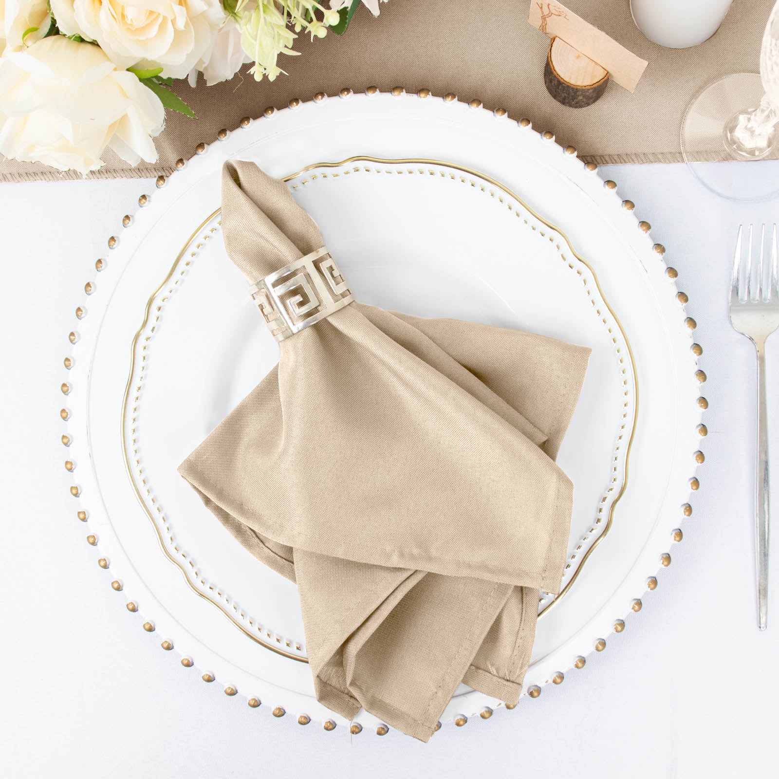 5 Pack Nude Cloth Napkins Wrinkle Resistant
