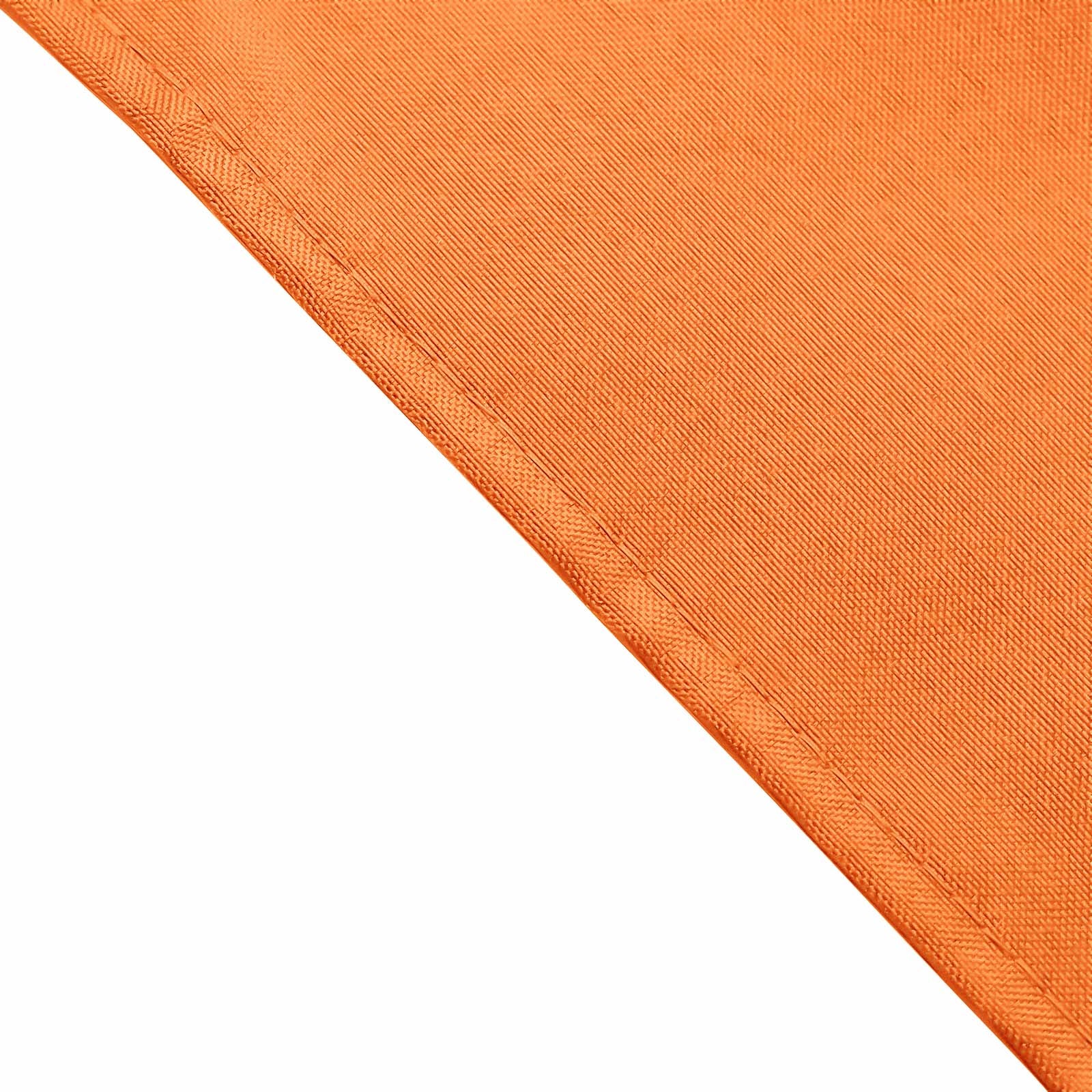 5 Pack | Orange Seamless Cloth Dinner Napkins, Wrinkle Resistant Linen | 17inchx17inch