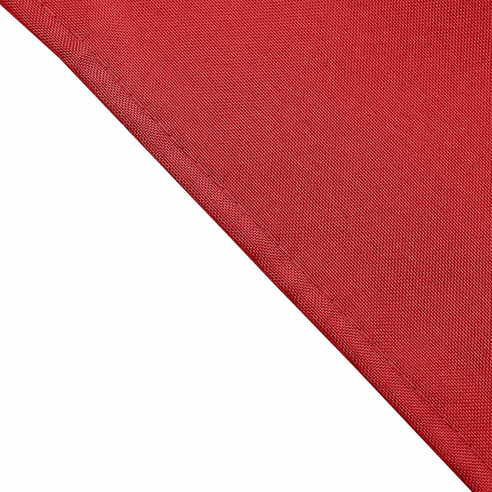 5 Pack | Red Seamless Cloth Dinner Napkins, Wrinkle Resistant Linen | 17inchx17inch