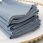 5 Pack Dusty Blue Scuba Napkins – 17"x17", Wrinkle-Free & Stain Resistant Cloth Napkins