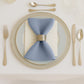 5 Pack Dusty Blue Scuba Napkins – 17"x17", Wrinkle-Free & Stain Resistant Cloth Napkins