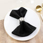 5 Pack Black Scuba Napkins – 17"x17", Wrinkle-Free & Stain Resistant Cloth Napkins