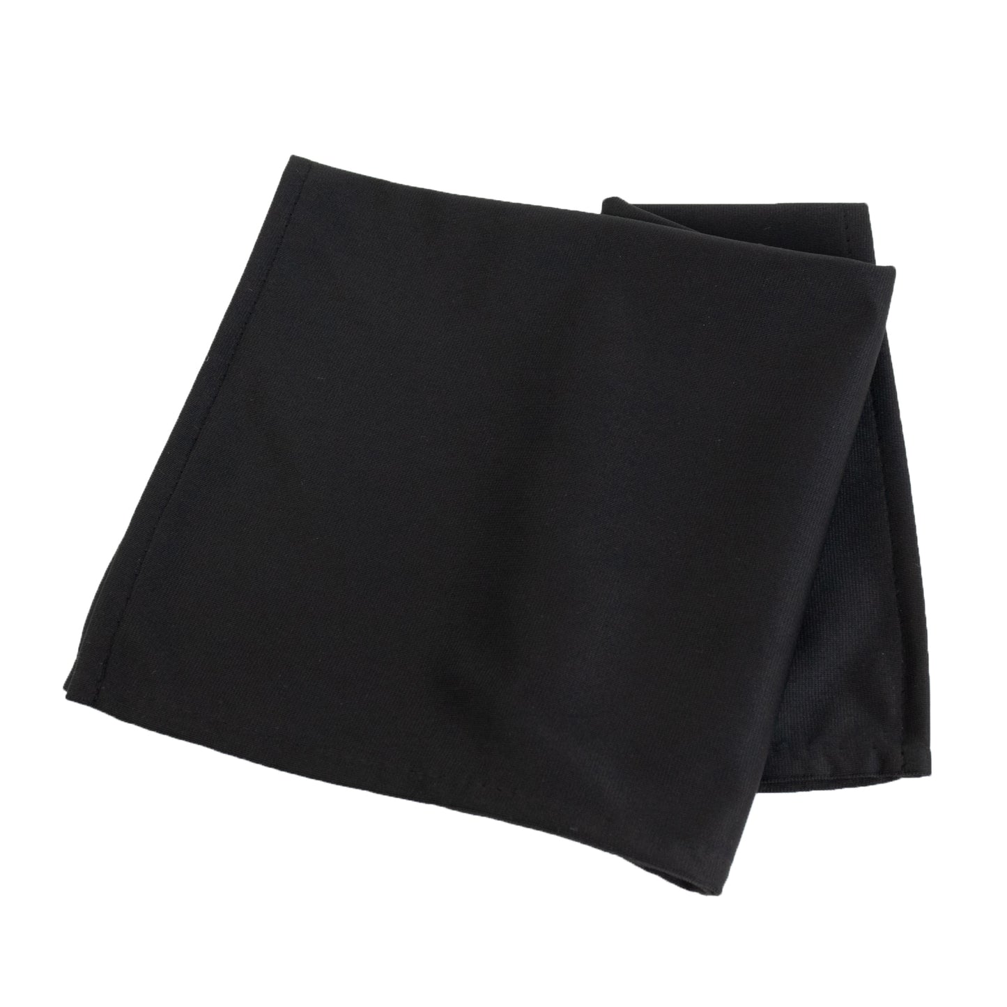 5 Pack Black Scuba Napkins – 17"x17", Wrinkle-Free & Stain Resistant Cloth Napkins