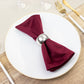 5 Pack Burgundy Scuba Napkins – 17"x17", Wrinkle-Free & Stain Resistant Cloth Napkins