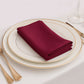 5 Pack Burgundy Scuba Napkins – 17"x17", Wrinkle-Free & Stain Resistant Cloth Napkins