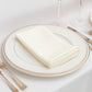 5 Pack Ivory Scuba Napkins – 17"x17", Wrinkle-Free & Stain Resistant Cloth Napkins