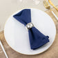 5 Pack Navy Blue Scuba Napkins – 17"x17", Wrinkle-Free & Stain Resistant Cloth Napkins