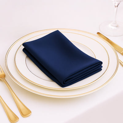 Navy Blue Scuba Cloth Napkins