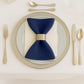 5 Pack Navy Blue Scuba Napkins – 17"x17", Wrinkle-Free & Stain Resistant Cloth Napkins