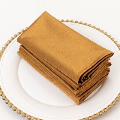 Shimmer Gold Scuba Cloth Napkins for Stunning Table Settings