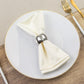 5 Pack Shimmer Pearl White Scuba Napkins – 17"x17" Wrinkle-Free & Stain-Resistant Cloth Table Napkins