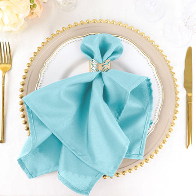 Elevate Your Table Setting with Blue Seamless Cloth Dinner Napkins