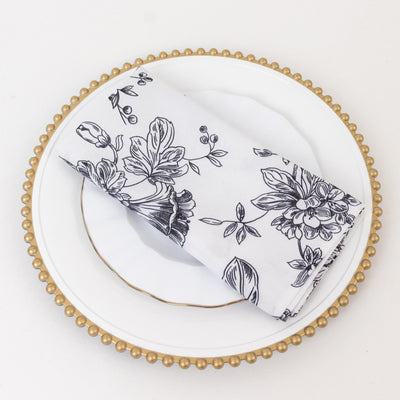 Elegant Black French Toile Napkins