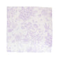 5 Pack Polyester 20"x20" Dinner Napkins White with Lavender Lilac French Toile Pattern - Reusable Floral Cloth Napkins
